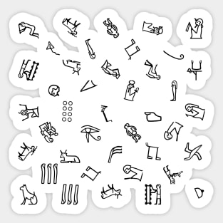 Egyptian Hieroglyphs Pattern Sticker